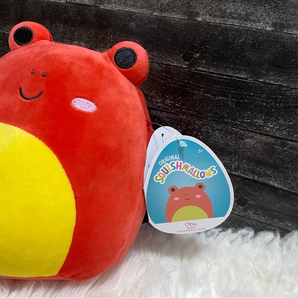 🆕 SQUISHMALLOWS OBU THE RED FROG SOFT PET SQUAD SENSORY PLUSH TOY - Picture 2 of 5